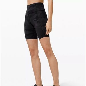 Lulu lemon camo Fast and free high rise shorts